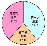 産業別構成比円グラフ
