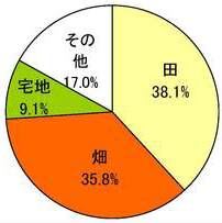 面積の円グラフ