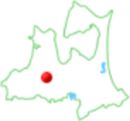 青森県に対する板柳町の位置